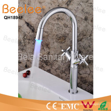 High Body LED Dule Corss Handle Colored Kitchen Sink Faucet